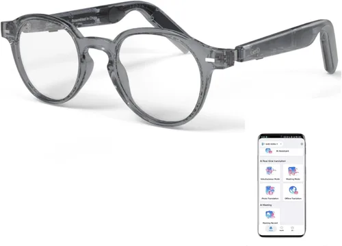 Vista 8 de Gafas de sol inteligentes GetD AI, traducción en tiempo real, audio de oído abierto Bluetooth For Business Meetings Travel & Daily Use, Languages
