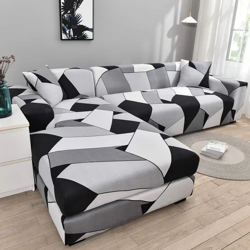 Vista 3 de MIFXIN - Funda de sofá en forma de L, 2 piezas, suave y elástica, para sofá seccionado en forma de L, protector de muebles para perros, mascotas