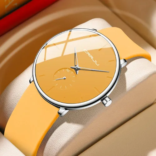 Vista 5 de CRRJU Mens Women Watch Casual Stylish Waterproof Quartz Unisex Wristwatches, Ultra Thin Watches for Men Women, Colorful Silicone Band