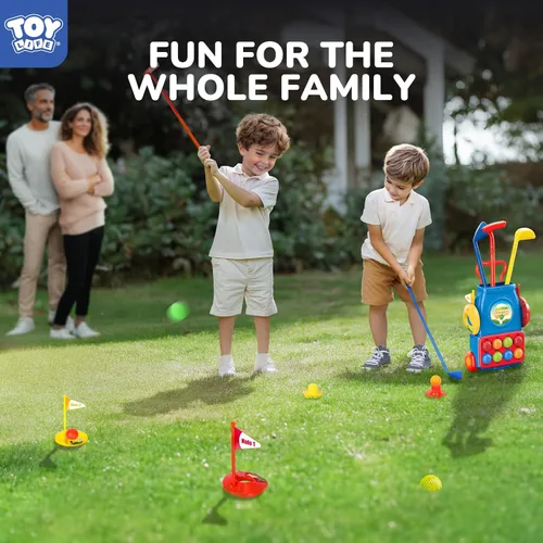 Vista 6 de TOY Life Clubes de golf para niños de 3 a 5 años, juego de palos de golf de plástico para bebés y niños pequeños, juego de golf de 3 a 5 para niños
