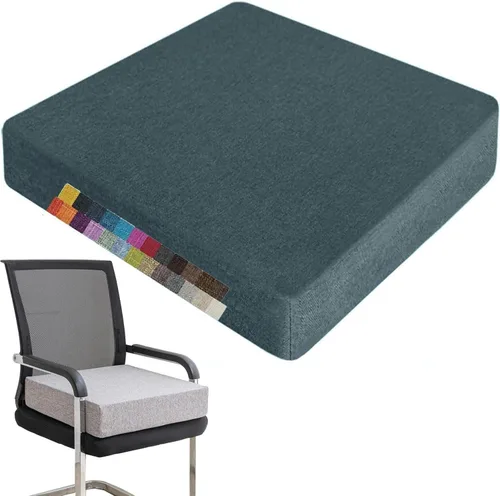 Vista 13 de Cojín antideslizante para silla, 19.7 x 19.7 x 2 in, espuma de memoria Blanco