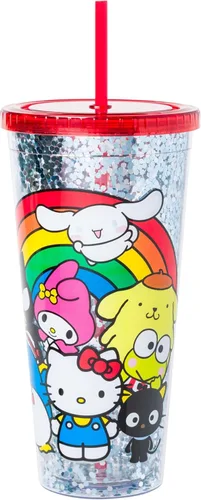 Vista 48 de Silver Buffalo Sanrio Hello Kitty, vaso de acero inoxidable con forma de lata, 11.8 onzas