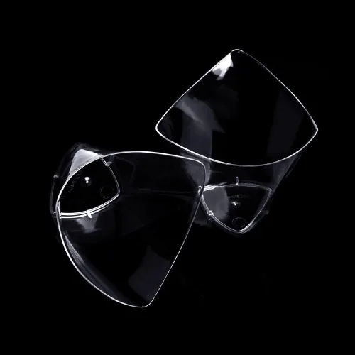 Vista 8 de Paquete de 96 mini vasos de postre de plástico triangular, 3.5 onzas con cucharas, vaso de plástico transparente con mini cuchara para postre