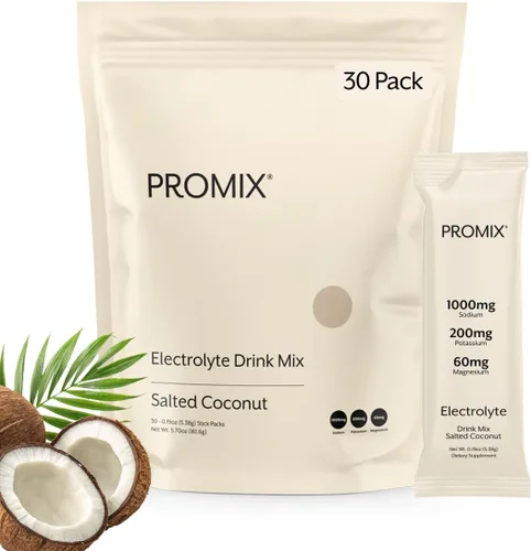 Vista 11 de ProMix Nutrition Paquetes de electrolitos en polvo, sin azúcar, cero calorías, sin stevia, aptos para el ayuno, sal rosa natural del Himalaya, lima