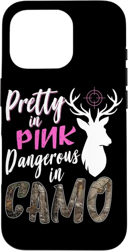 Vista 20 de Funny Pink Camo Hunting Graphic Women Deer Buck Hunters Case for iPhone 17