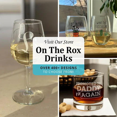 Vista 8 de On The Rox El momento más maravilloso para una cerveza: rojo, verde y blanco, vaso de 16 onzas, ideal para hombres y mujeres, vaso divertido