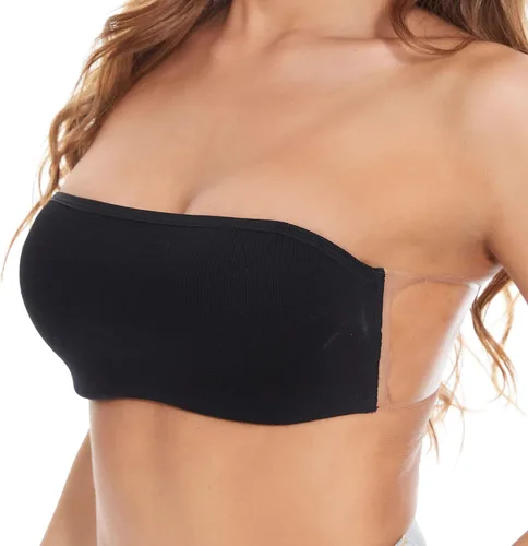 Vista 2 de JUST BEHAVIOR Brasier con realce de espalda descubierta, sin tirantes, reutilizable, adhesivo de elevación para uso diario, para mujer con encaje