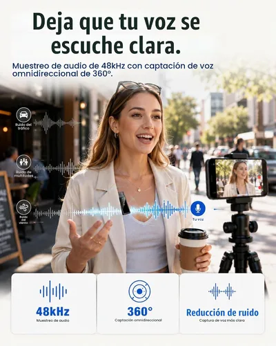 Vista 4 de Micrófono inalámbrico para iPhone/Android tipo C J68YL0813J