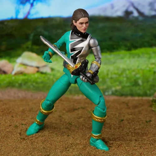 Vista 8 de Power Rangers Lightning Collection Dino Fury Green Ranger - Figura de acción a escala de 6 pulgadas, juguetes y figuras de acción para niños a