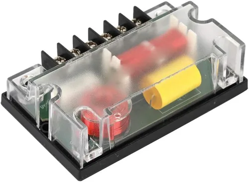 Vista 7 de Divisor de frecuencia de altavoz de coche, divisor de frecuencia de audio de 2 vías para automóvil, filtro de sonido, accesorios para automóviles