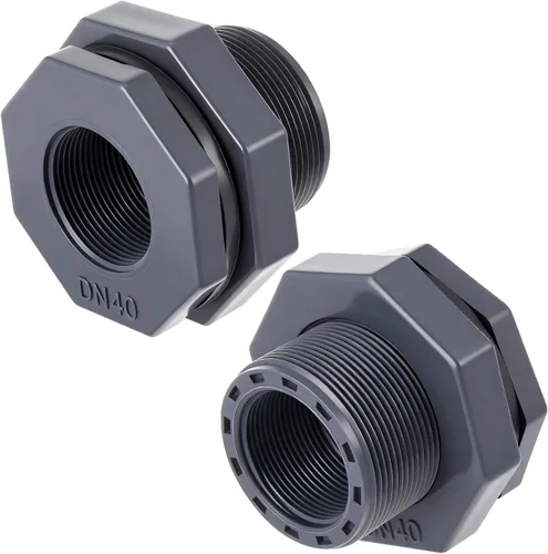 Vista 10 de 4 unids 1 pulgada mamparo montaje PVC Npt tanque conector