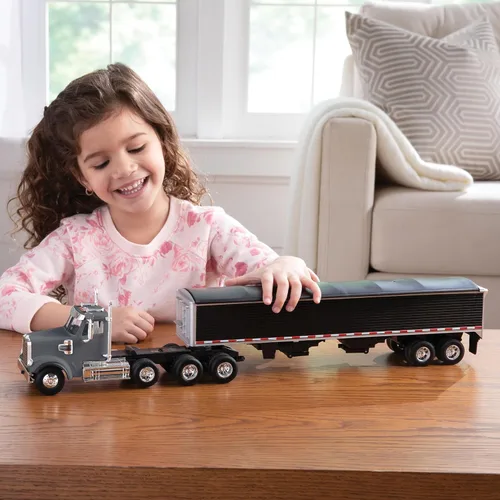 Vista 6 de ERTL 1/32 Freightliner 122SD Semi con remolque de grano 47361