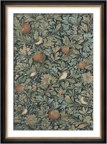 Vista 173 de MUDECOR Lienzo enmarcado prémium para pared, pinos nevados en bosque de invierno, ilustraciones modernas, arte contemporáneo, escénico, divertido