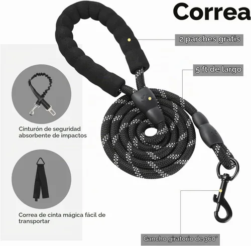 Vista 6 de Arnés táctico sin tirones para perro, tamaño pequeño, chaleco para perro de servicio, S, negro Arnés táctico y correa para perro, arnés ajustable