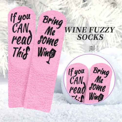 Vista 4 de Funny Fall Fuzzy Socks in Cupcake Packaging Crazy If You Can Read This Comfy Socks Christmas Gifts for Her
