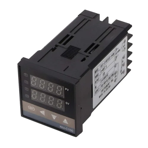 Vista 7 de 0 a 752.0 °F PID controlador de temperatura digital termostato kit REX-C100FK02-V* DN termopar termostato AC110V-240V Max25A SSR K termopar sensor