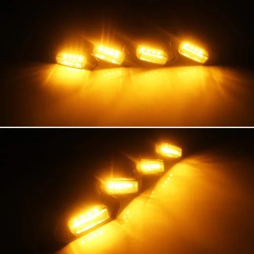 Vista 7 de 4 luces LED ámbar de lente ahumada compatibles con Toyota Tacoma TRD PRO 2016 2017 2018 2019 parrilla