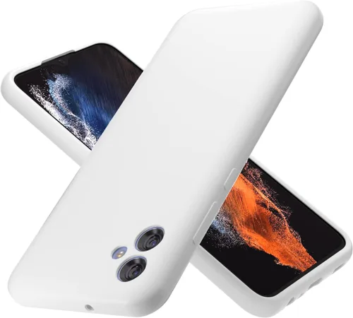 Vista 9 de Funda para Galaxy A04E de 6.5 pulgadas, silicona líquida suave protectora y forro de microfibra antiarañazos, a prueba de golpes, compatible