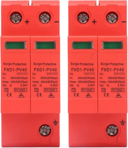 Vista 7 de 2pcs 2P dispositivos de protección 40KA DC pararrayos fotovoltaico con control remoto (DC 500V)