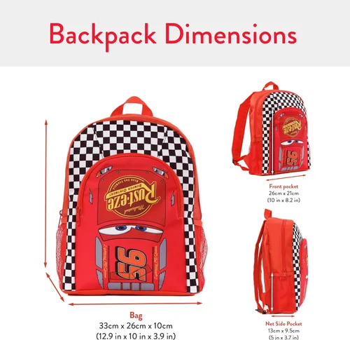 Vista 4 de Disney Cars Boys Cars Lightning McQueen Mochila, talla única, multicolor, Multicolorido