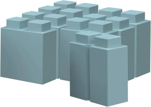 Vista 28 de EverBlock Paquete modular de plástico de tamaño natural de 3 x 3 pulgadas Bloques de construcción gigantes Fácil de conectar y reutilizar Uso