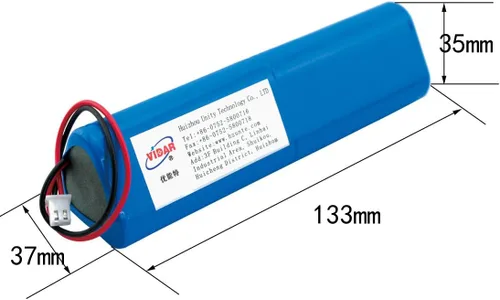 Vista 2 de VIDAR Batería recargable de iones de litio 3.7V 20400mAh Batería de iones de litio de alta capacidad con JST PH2.54/2P Plug-in (personalizable)