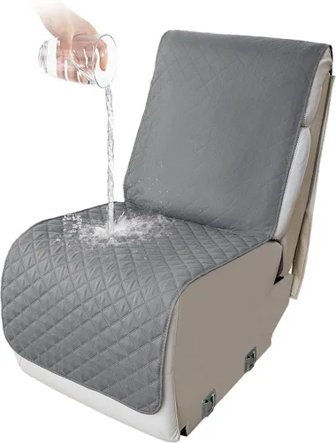 Vista 22 de HDCAXKJ Fundas impermeables 100% impermeables para sofá reclinable en forma de L, lavable, acolchada y suave para perros y mascotas, 1 funda de Negro