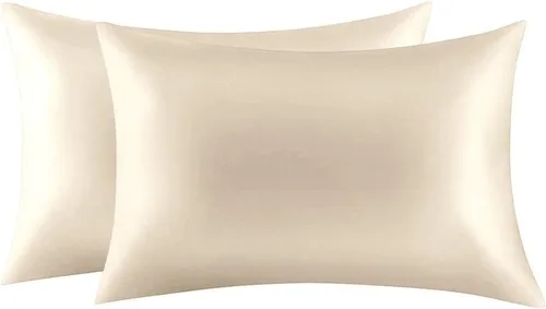 Vista 9 de Jocoku Juego de 2 fundas de almohada 100% seda de morera para cabello y piel, súper suaves y transpirables, tamaño estándar de seda natural Gris