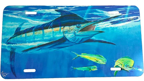 Vista 9 de Lobo Lures Mark Ray Bill Buster Blue Marlin Placa Novedad Big Game Trofeo Agua Salada Fish #LPGLifestyle