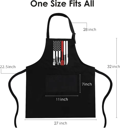 Vista 2 de Delantal divertido para hombres BBQ Grill Cooking Delantal