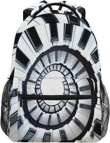 Vista 14 de Mochila para adultos, mochila escolar casual, bolsa de viaje con cremallera, Abstracción Fuego Agua Béisbol De, Mochilas Daypack