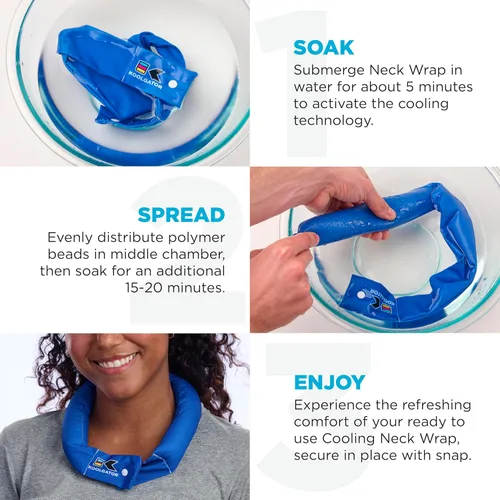 Vista 7 de KOOLGATOR - Banda enfriadora reutilizable para cuello por evaporación, alivio duradero para actividades en clima cálido, deportes y trabajo al aire