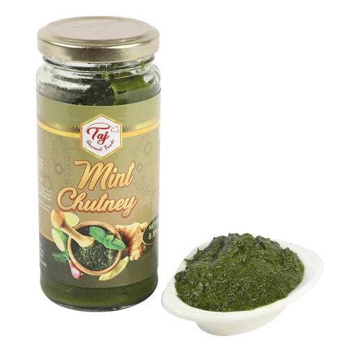 Vista 4 de Chutney de menta TAJ Chutney de menta fresca Chutney de Pudina (8.82 oz)