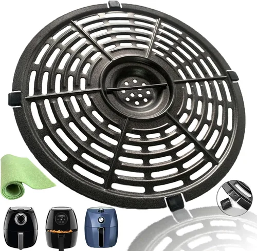 Vista 11 de Piezas de repuesto para freidora de aire, 2 cuartos de galón de 2.1 cuartos de galón, bandeja redonda para freidora de aire, bandeja de accesorios