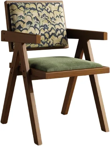 Vista 31 de YVYKFZD Juego de sillas de comedor de madera maciza, sillas de cocina sin brazos, silla de comedor tapizada con respaldo, sillón de terciopelo