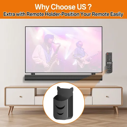 Vista 6 de Soporte de barra de sonido resistente para Sonos Arc y Sonos Arc Ultra Mount debajo de la TV, soporte de montaje de barra de sonido ajustable