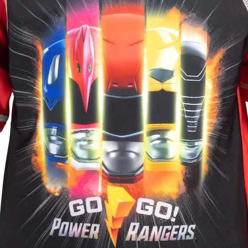 Vista 5 de Power Rangers Conjunto de traje de traje de baño y protector de erupción para niños pequeños a grandes