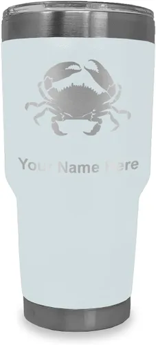 Vista 36 de LaserGram Vaso aislado al vacío de 20 onzas, cangrejo, grabado personalizado incluido (camuflaje verde)