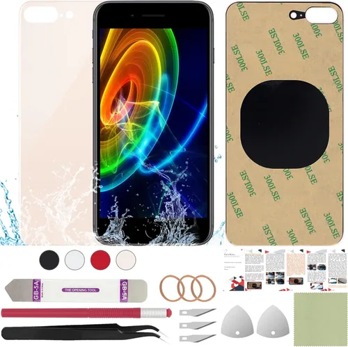 Vista 74 de Funda trasera de repuesto compatible con iPhone 8 de 4.7" + Herramientas profesionales (Gris espacial) Incluye herramientas profesionales, cinta