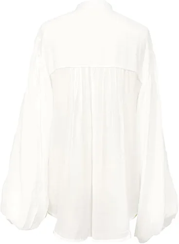 Vista 5 de Blusa de manga larga con botones para mujer