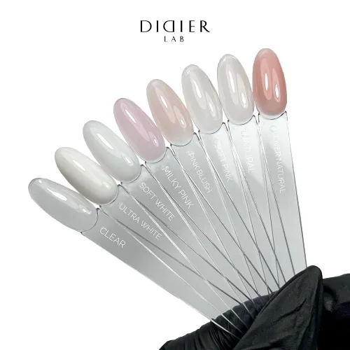 Vista 3 de DIDIER LAB Fiber Builder Gel Clear - Gel constructor autonivelante sin HEMA para uñas, gel constructor de uñas de fibra de vidrio LED ultra fuerte