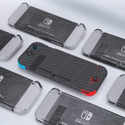 Vista 6 de Boorsed Calcomanías de vinilo para Nintendo Switch, juego completo de protector de juegos de anime, calcomanías protectoras para placa frontal