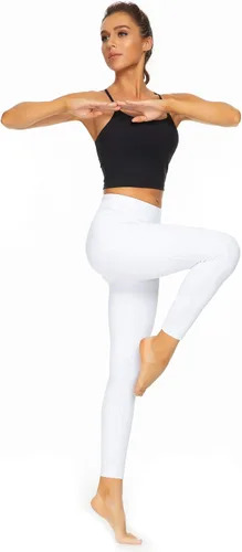 Vista 5 de Kcutteyg Pantalones de yoga para mujer, con bolsillos, leggings de cintura alta, para entrenamiento, deportes, correr, pantalones deportivos
