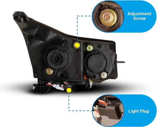 Vista 4 de Faros delanteros LED aptos para Chevy Cruze Chevrolet 2011, 2012, 2013, 2014, 2015, 2016, 2016, faros delanteros, 1 par
