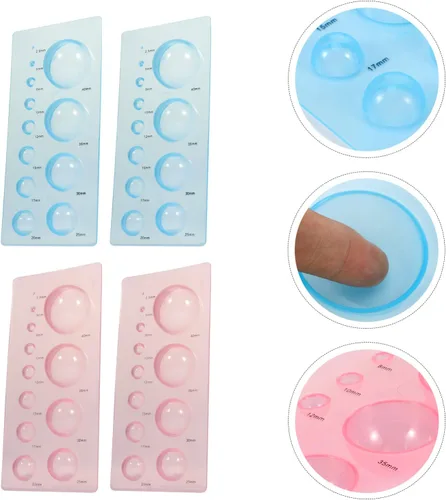 Vista 4 de ARTIBETTER 4 piezas de papel Quilling molde plástico Quilling herramientas 3D medias bolas molde para proyectos de manualidades DIY
