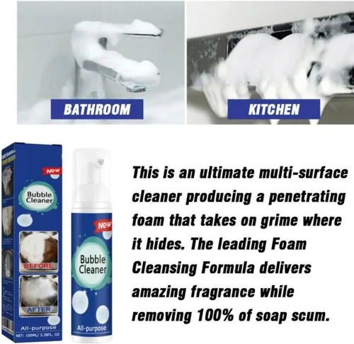 Vista 2 de Spray de burbujas de limpieza multiusos de espuma para cocina, limpiador de grasa de cocina multiusos, espray de limpieza sin enjuague para campana
