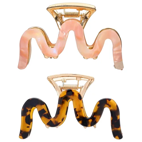 Vista 17 de Pinzas para el Cabello con Diamantes de Imitación, Textention Pinzas de Garra con Perlas de 3.4 Pulgadas para Cabello Grueso, Sujetadores de Estilo a
