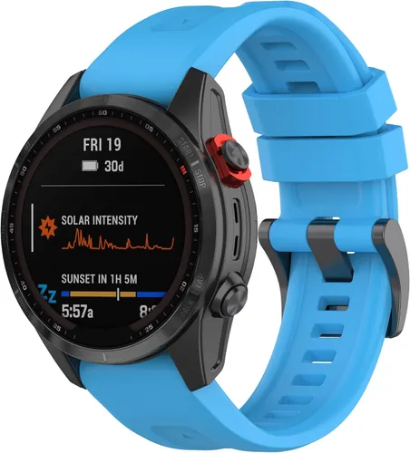 Vista 9 de Compatible con Garmin Quatix 7 Pro Bands, Forerunner 965 955 945 Correas de reloj de repuesto de silicona para Garmin Epix Pro 1.850 in/Fenix