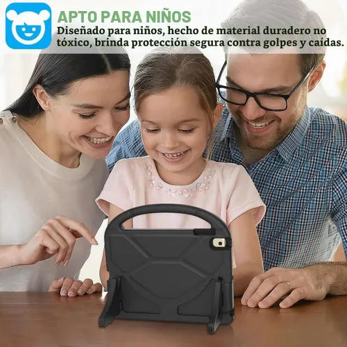 Vista 3 de SUPLIK Funda para niños para iPad 5ª/6ª Generación (9.7 pulgadas, 2017/2018), iPad Air 2/1 & Pro 9.7 con protector de pantalla, cubierta protectora
