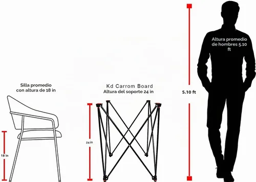 Vista 6 de Soporte profesional para tablero Carrom